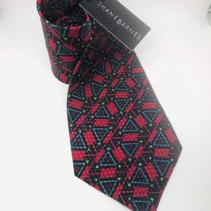 NWT JHANE BARNES Men's 100% Silk Necktie Japan